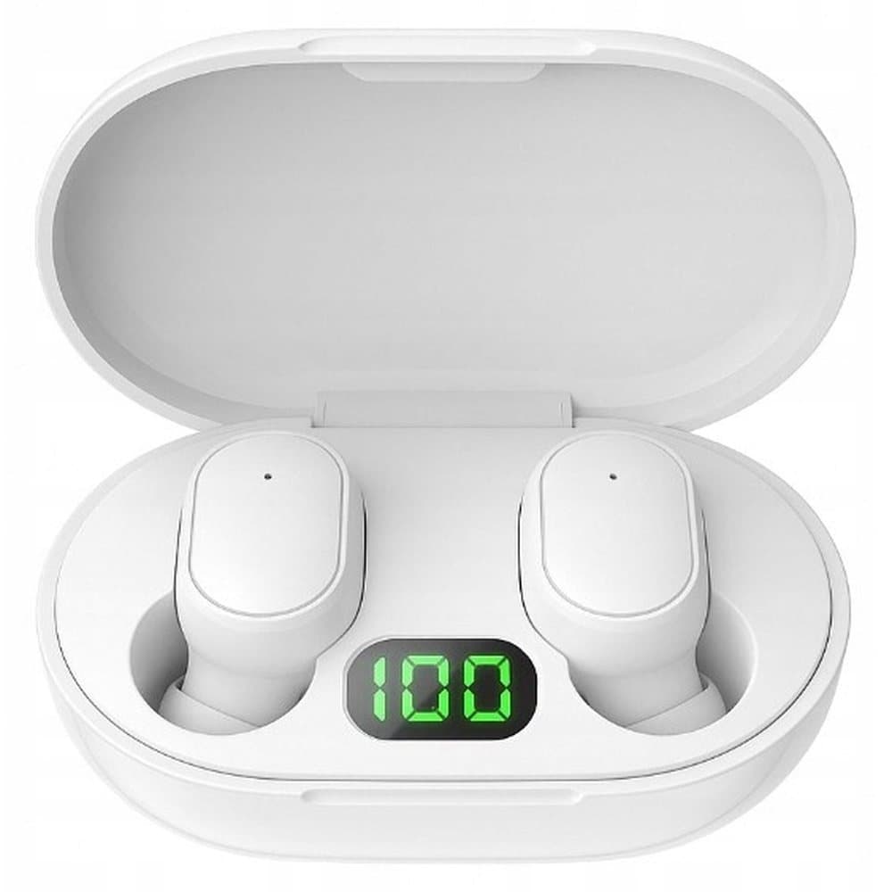 Bezprzewodowe słuchawki douszne + powerbank