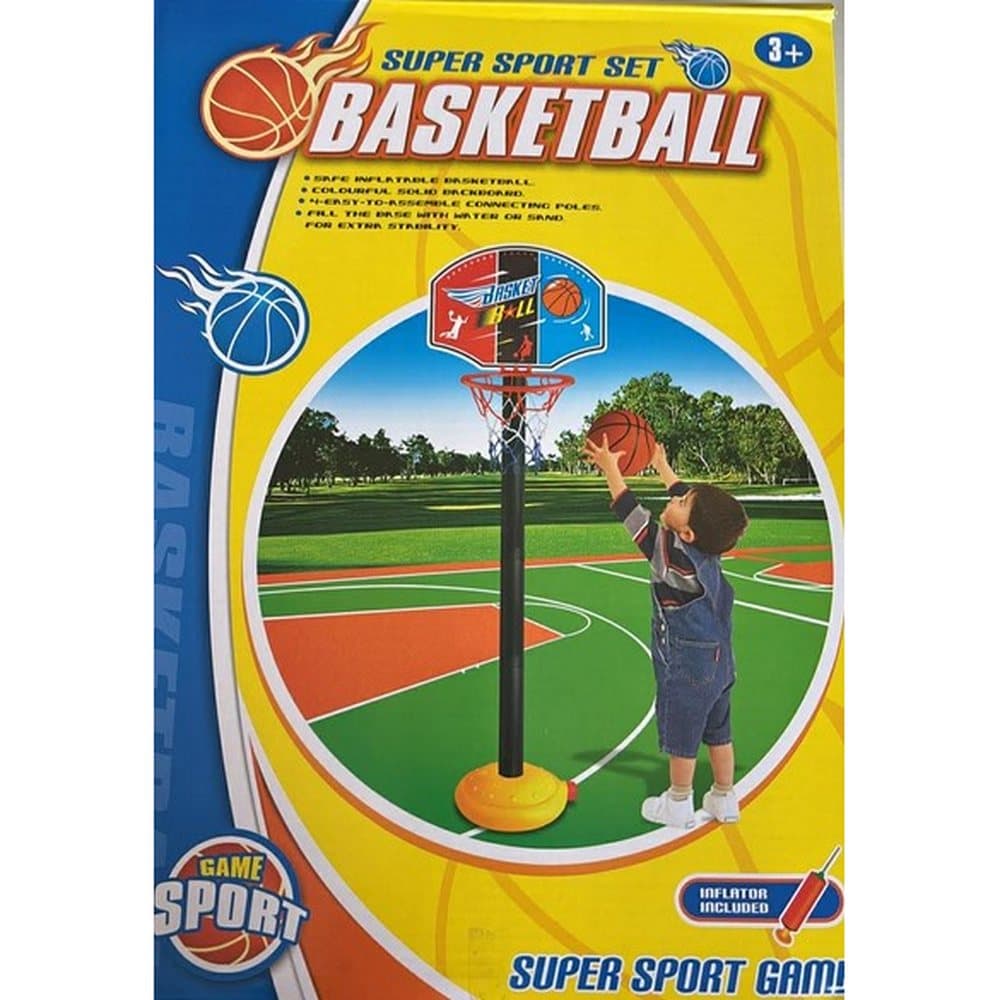 Kosz do Koszykówki dla Dzieci 115 cm Regulowany + Piłka + Pompka
