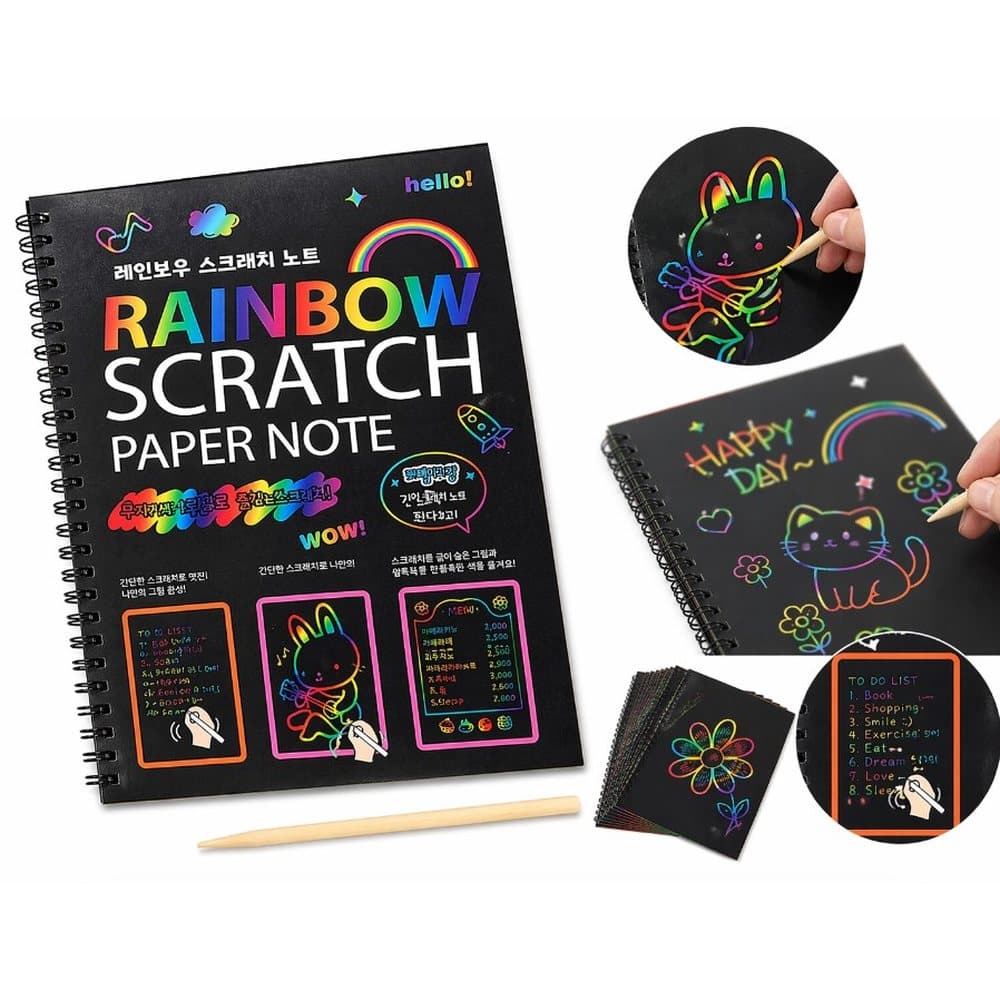 ZESTAW KREATYWNY – Magiczny Notes do Wydrapywania