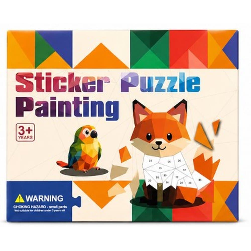 Naklejanki po Numerach dla Dzieci – Wyklejanka Sticker Puzzle Zwierzęta
