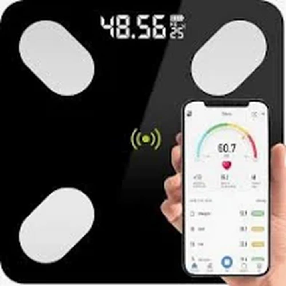 Waga smart + aplikacja łazienkowa analityczna elektroniczna bmi 180kg slim