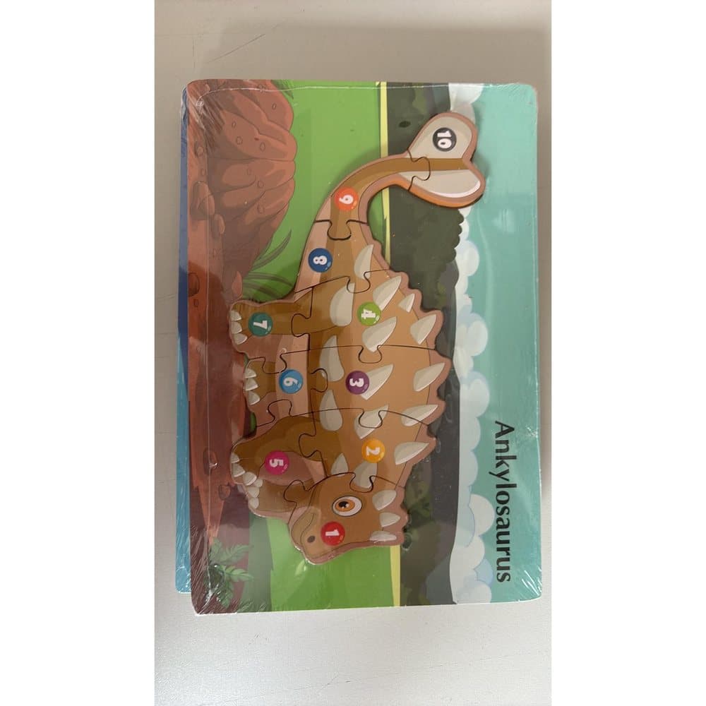 Puzzle Drewniane dla Dzieci ANKYLOSAURUS 22 × 15 cm PUZZLE