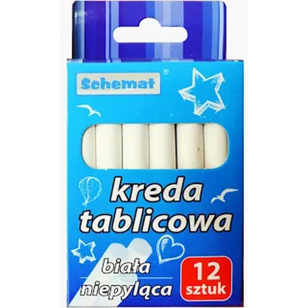 Kreda tablicowa biała / 12szt