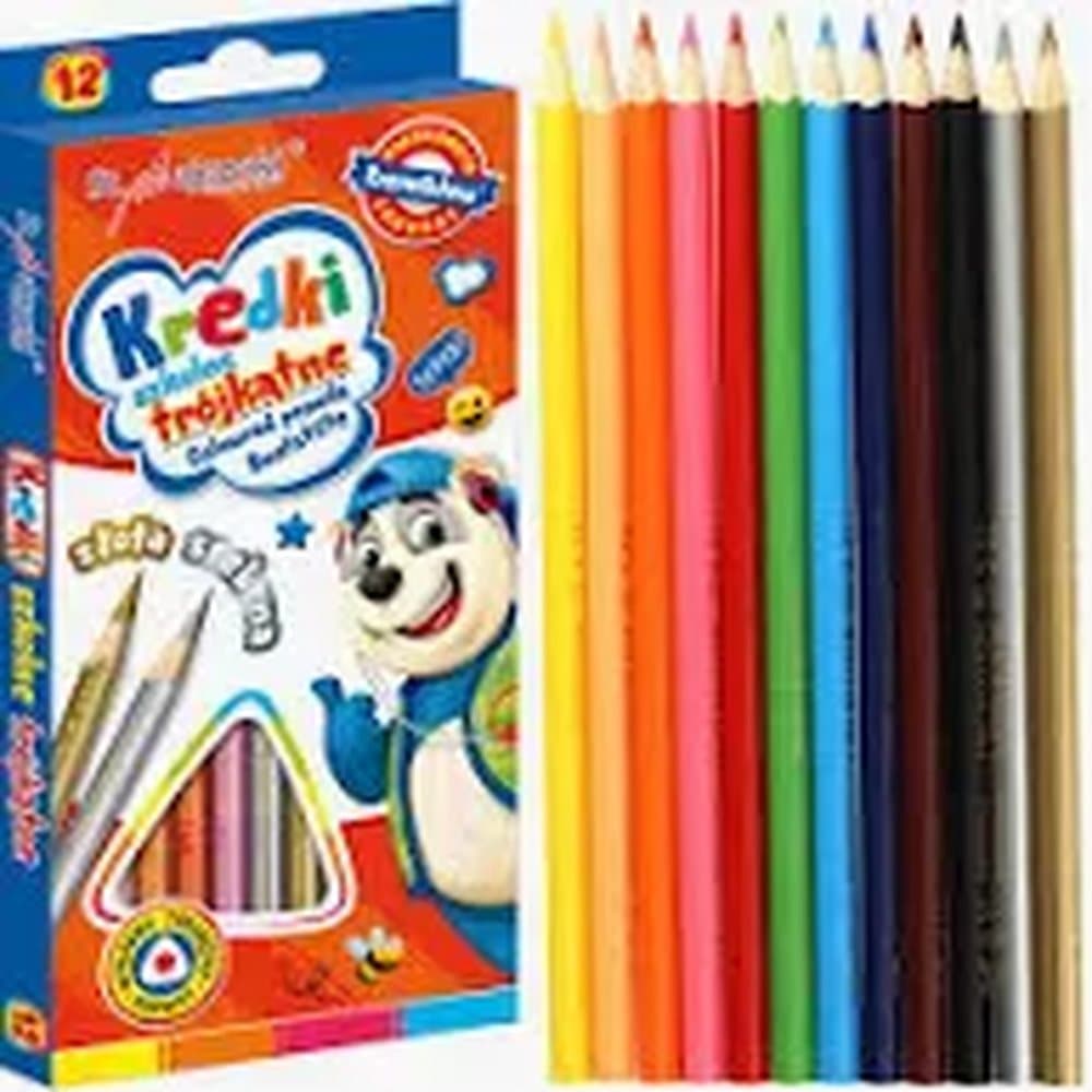 Trójkątne kredki bambino / 12 szt
