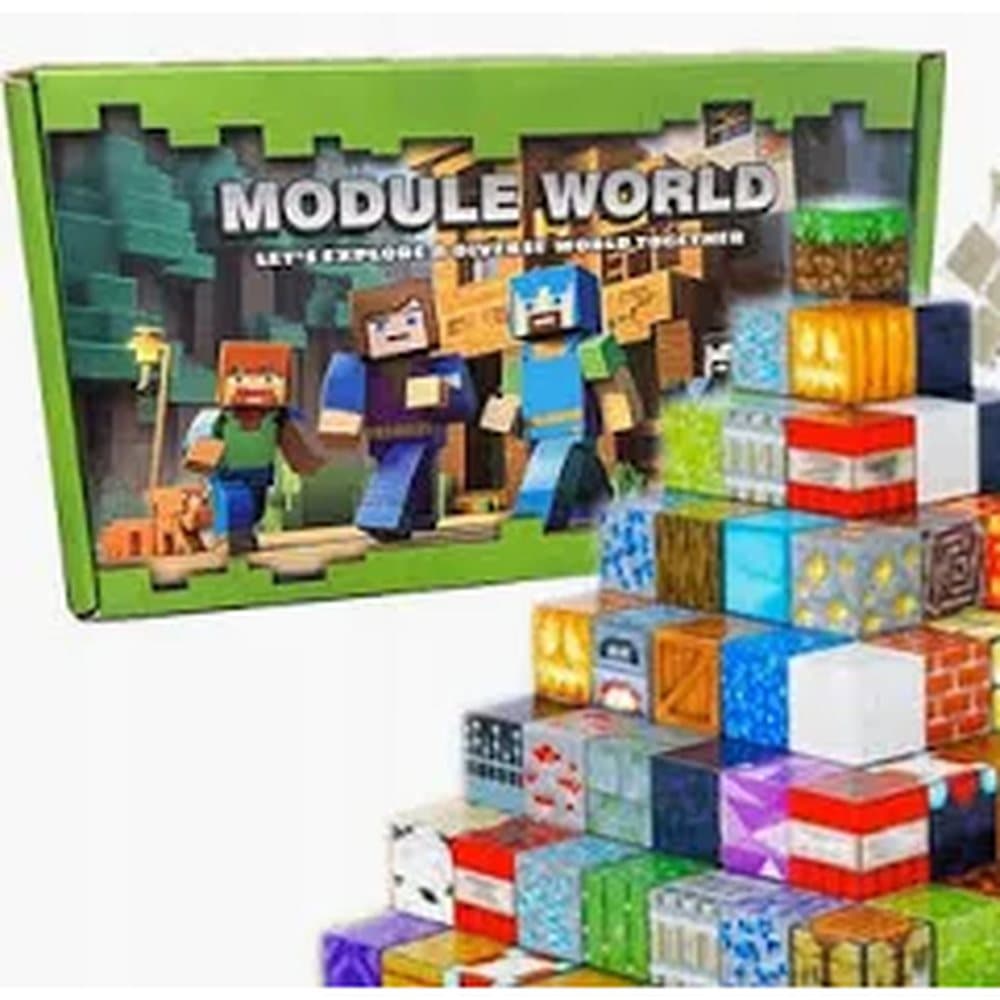Klocki magnetyczne minecraft