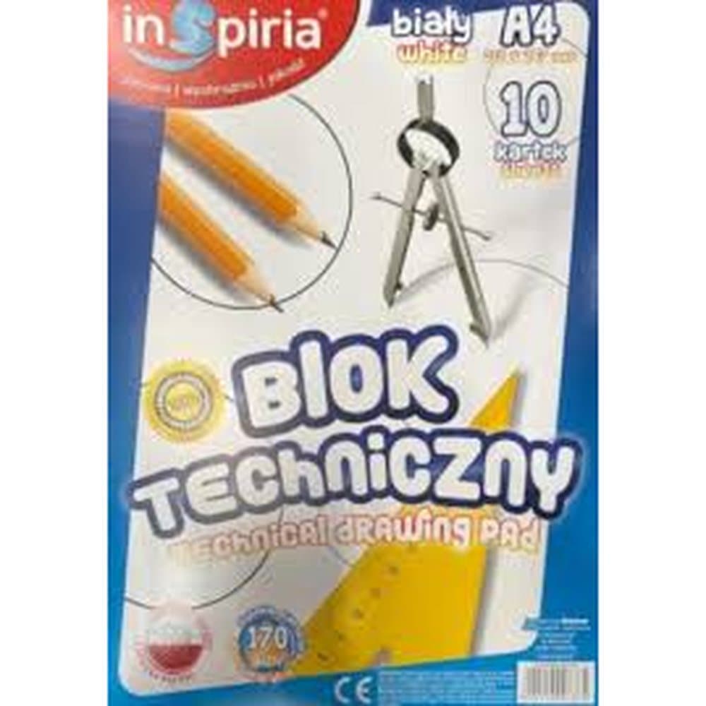 Blok techniczny biały A4