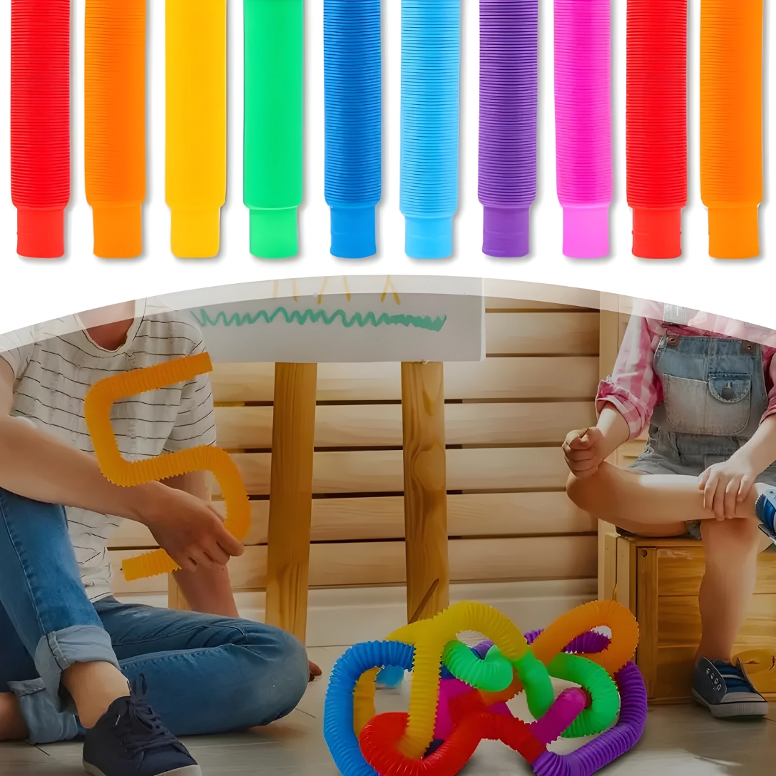 Rurki sensoryczne XL – zestaw 10 sztuk kolorowych - Image 3