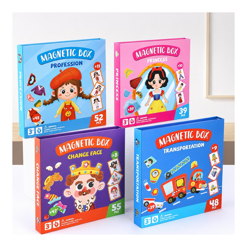 Magnetyczny box puzzle warianty