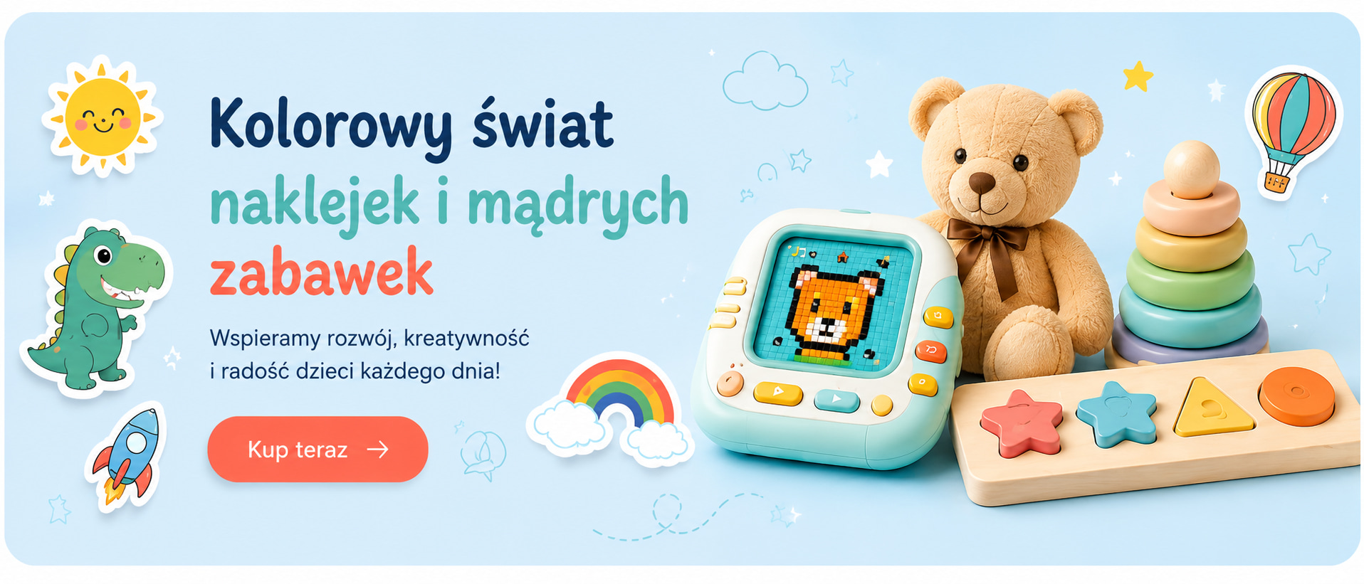 Kolorowy świat naklejek i mądrych zabawek dla dzieci
